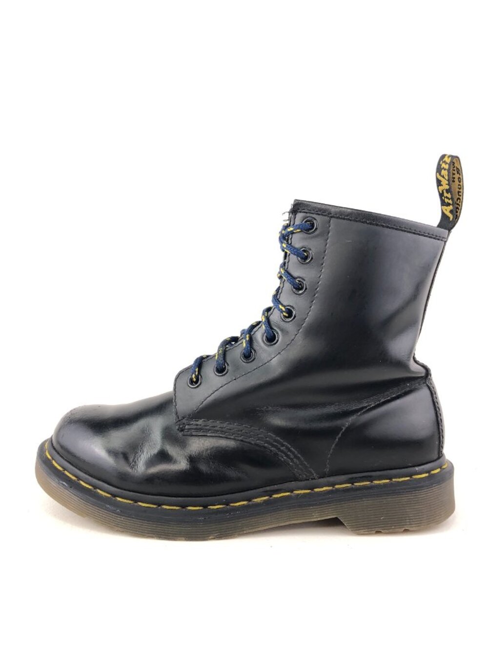 Dr. Martens 1460 Black Patent Leather Combat Boots 7 - Picture 1 of 14